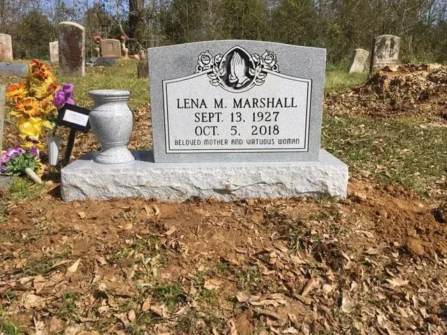 A Gravestone for Lena M. Marshall – Canton, MS – Davidson Marble & Granite