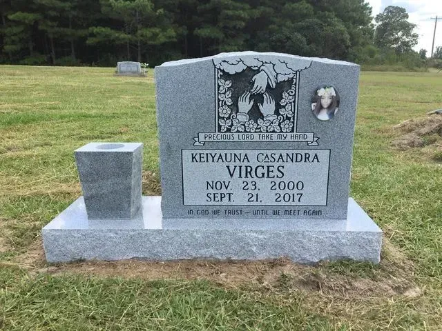 A Gravestone in a Cemetery for Virges – Canton, MS – Davidson Marble & Granite