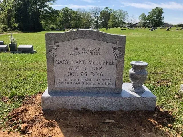 A Gravestone for Gary Lane McGuffee – Canton, MS – Davidson Marble & Granite