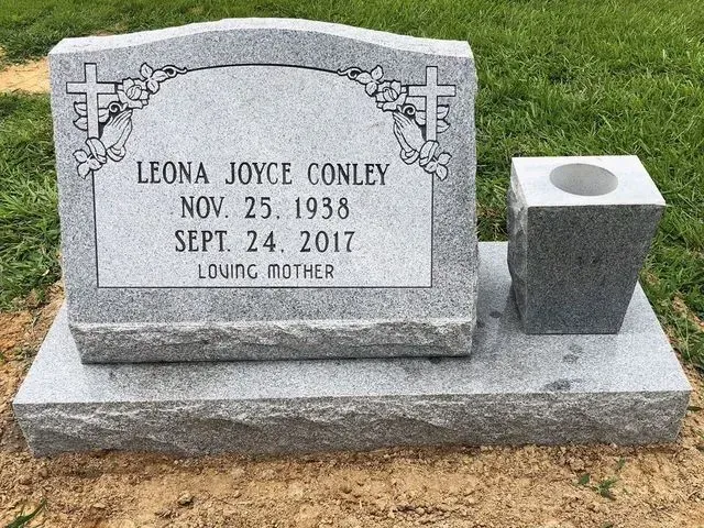 A Gravestone for Leona Joyce Conley is in a Cemetery – Canton, MS – Davidson Marble & Granite