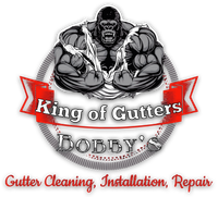 A logo for King of Gutters Bobby 's Gutter Cleaning Installation Repair