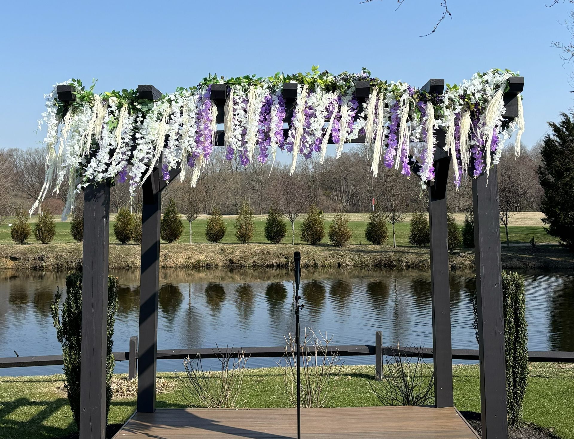 Wisteria and Amaranthus Pergola 
