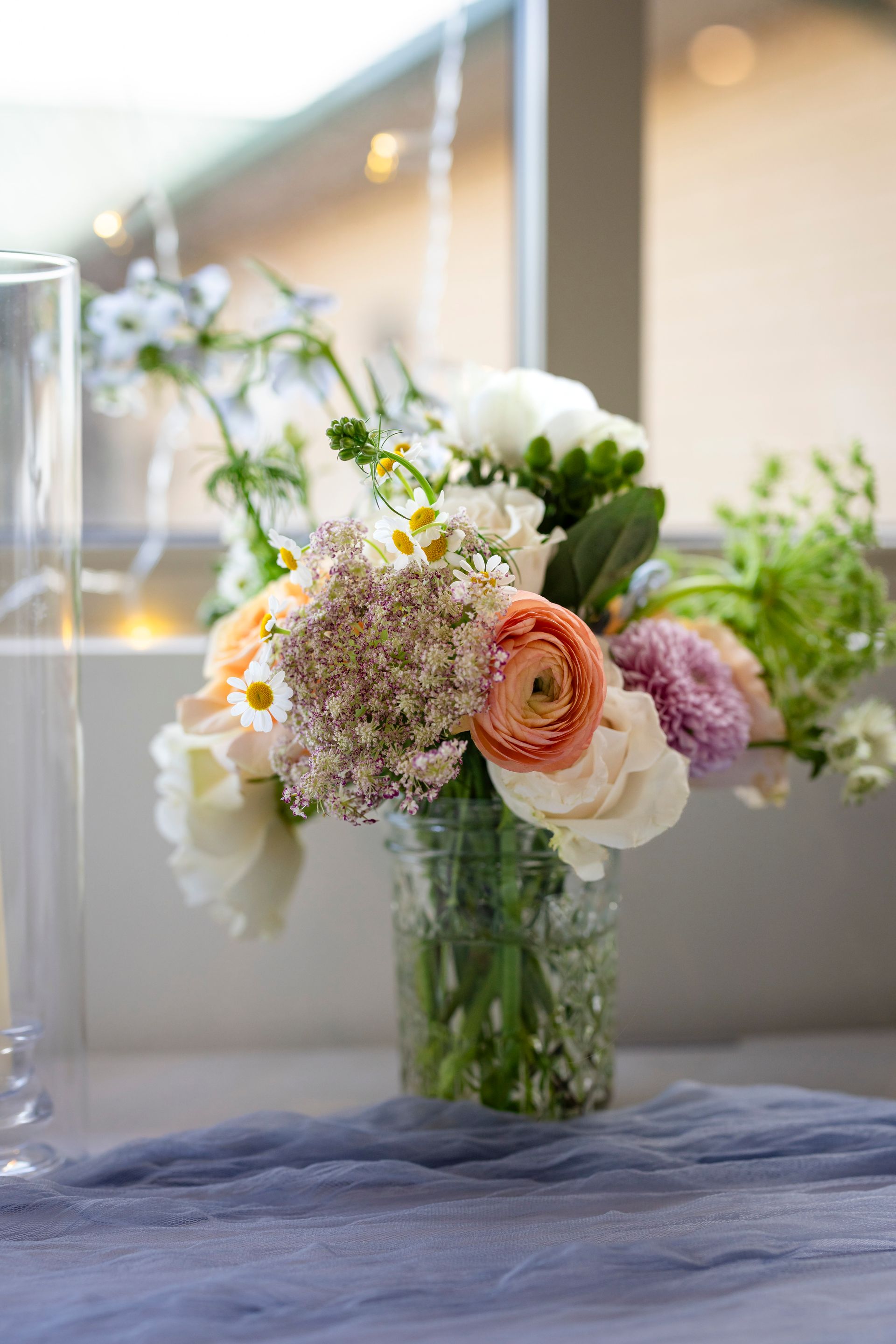 Wildflowers in Mason Jar