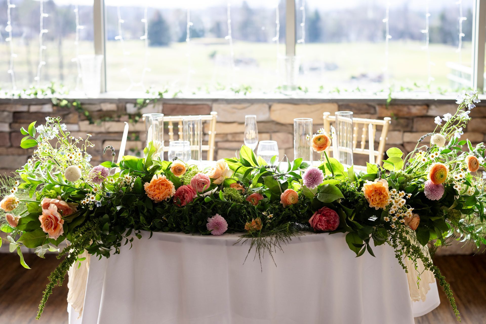 Wildflower Sweetheart Table Garland