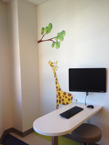 exam room with animal