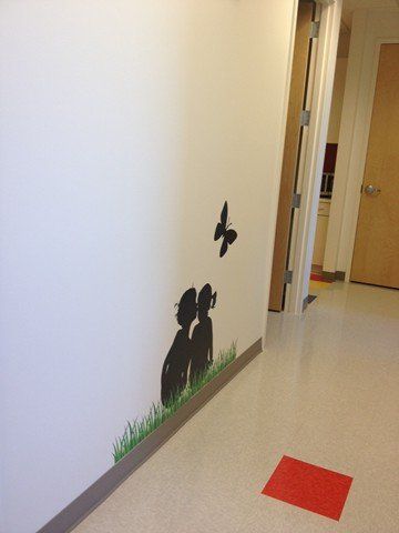 hallway photo with wall design