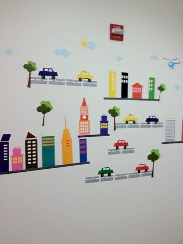 wall mural of cars