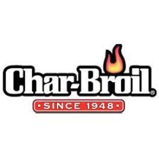 The logo for char broil since 1948 with a fire on it.