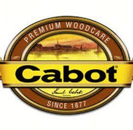 A logo for cabot premium woodcare since 1877.