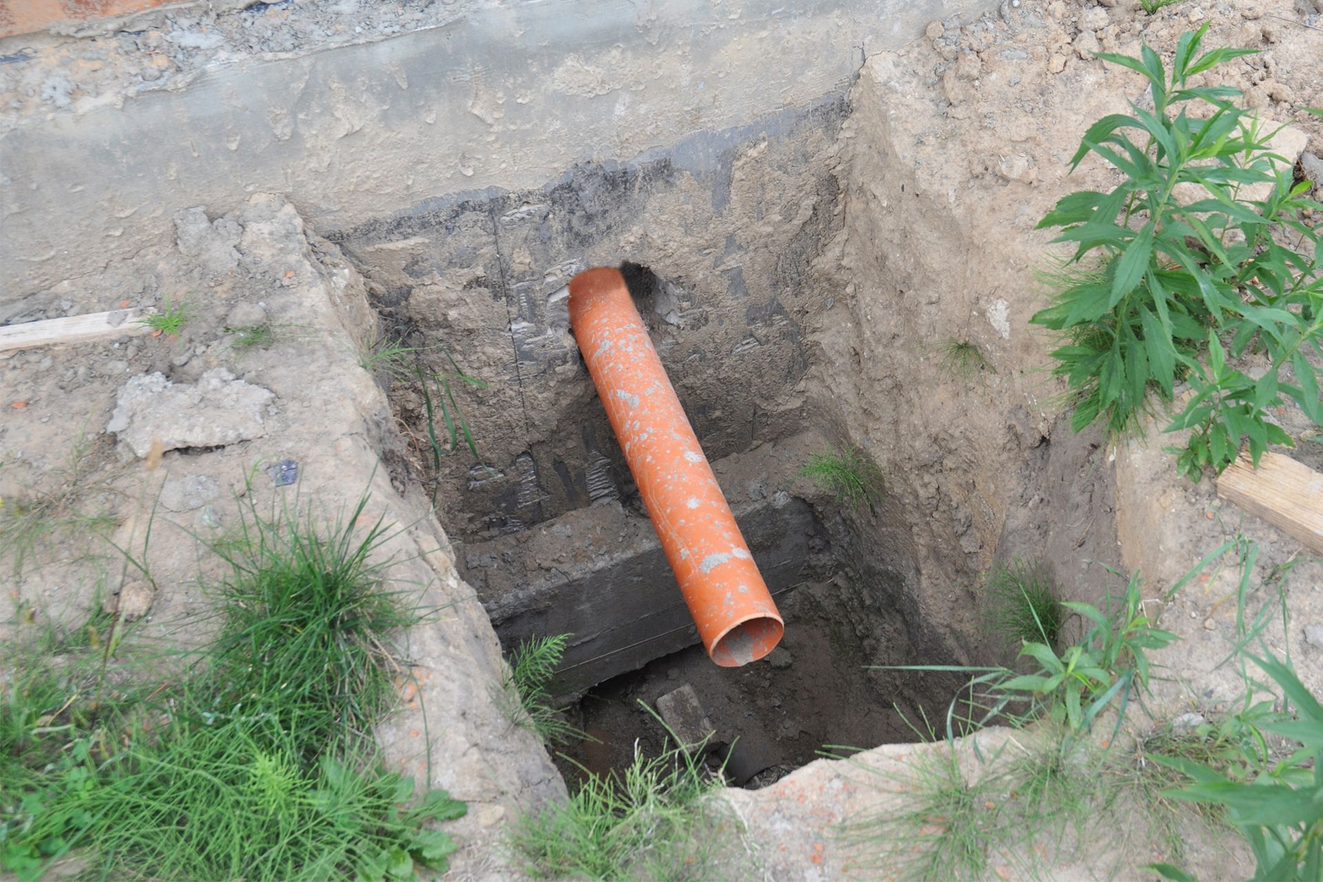 New Orange Sewer Pipe