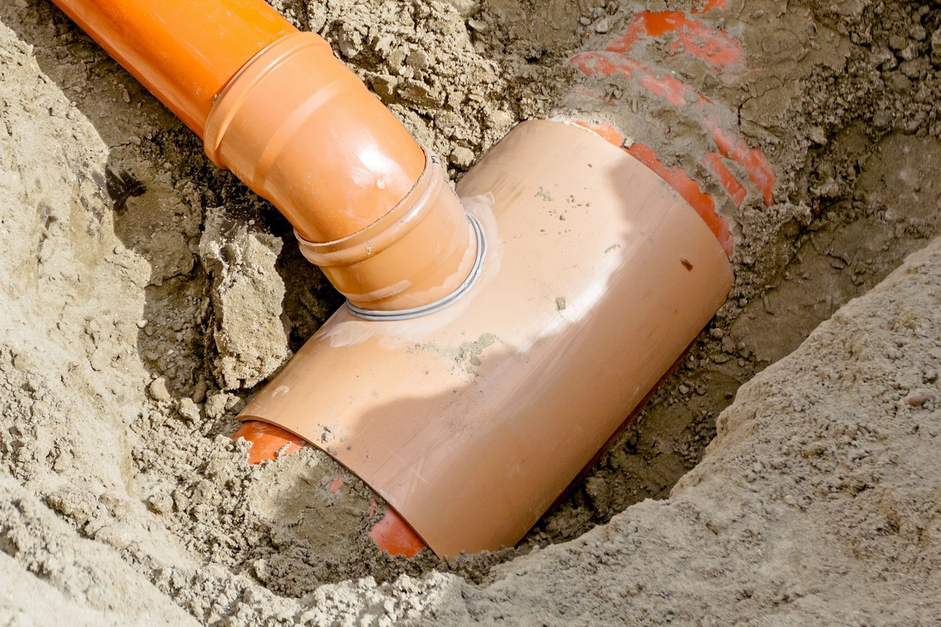 Sewer Pipe With T-Junction