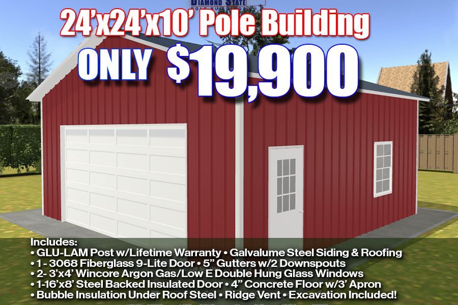 28x40x10 Pole Building Special