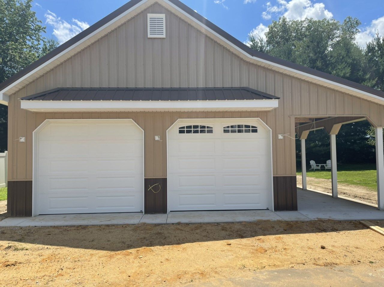 24x24x10 Pole Barn w/Lean