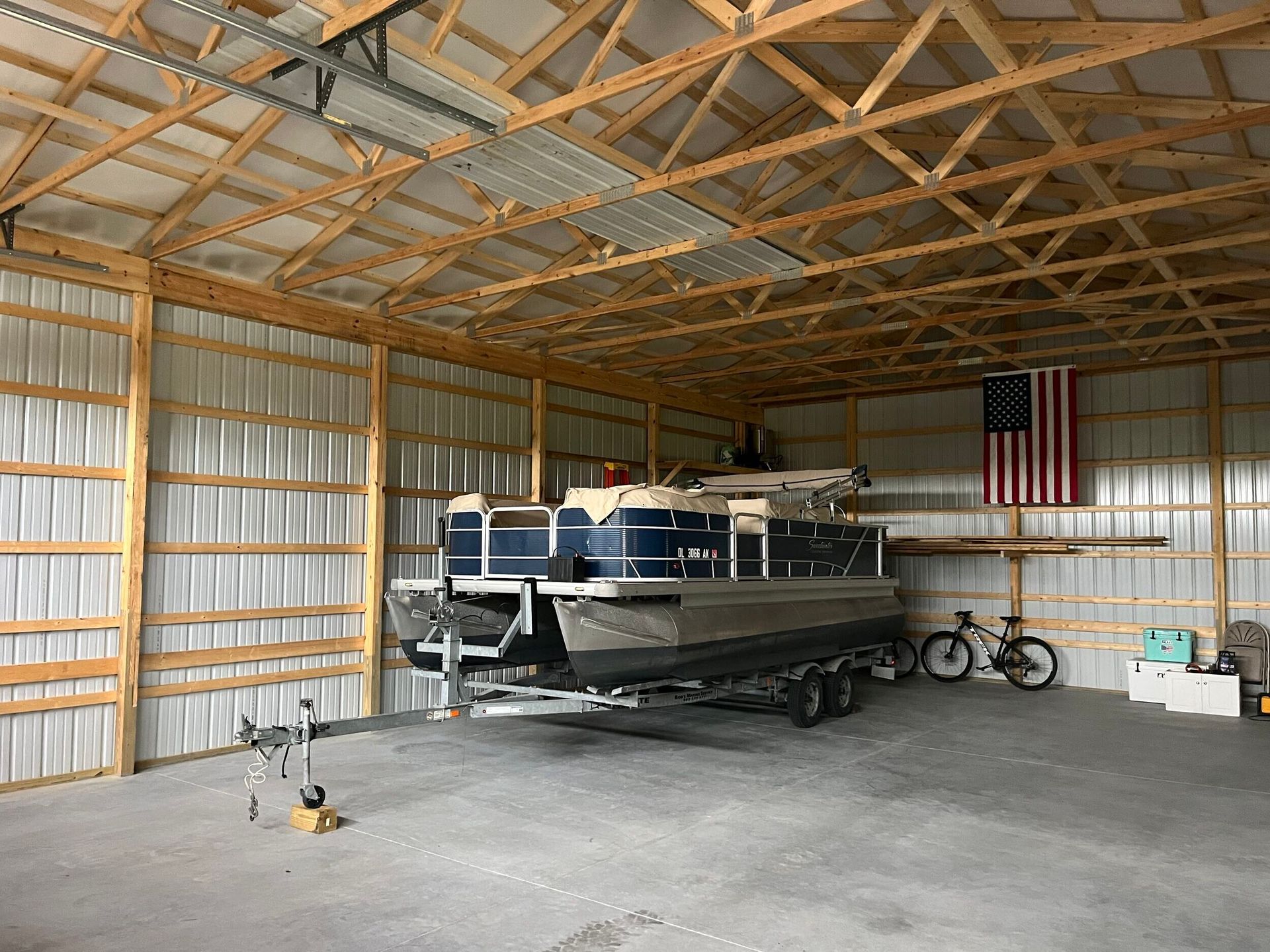 pole barn interior