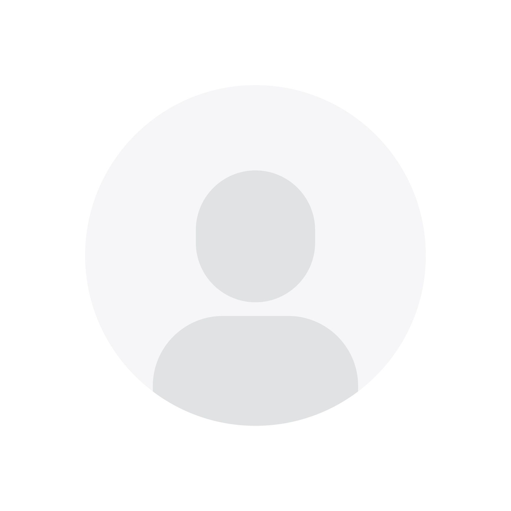 Un cerchio grigio con l'immagine di una persona al suo interno.