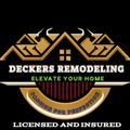 Logo for Deckers Remodeling: house silhouette with tools, text “Elevate Your Home” and “Passion for Perfection”.