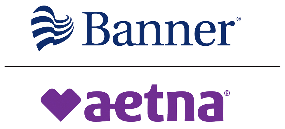 Banner Health and Aetna logos displayed vertically.