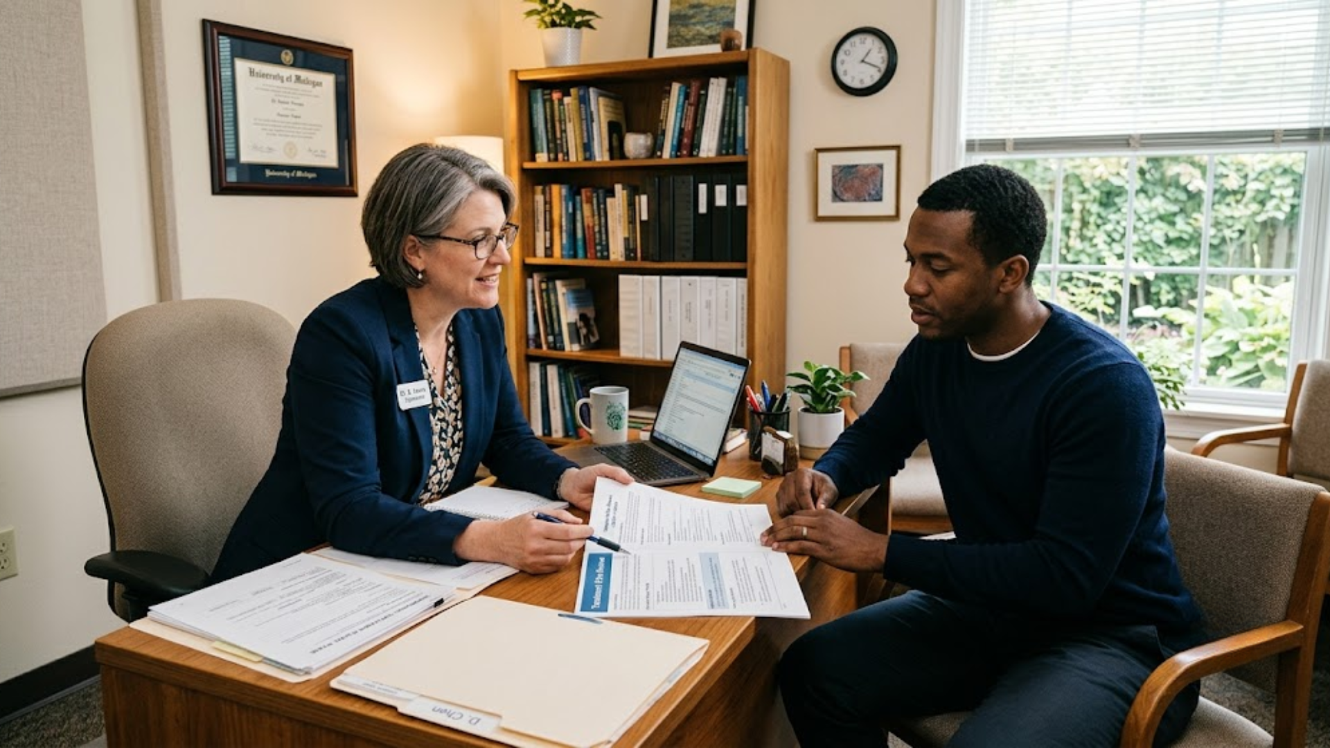 psychiatry provider discussing depression treatment options