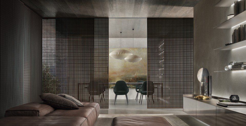 zona giorno in stile vintage