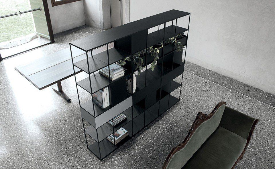 libreria nera moderna