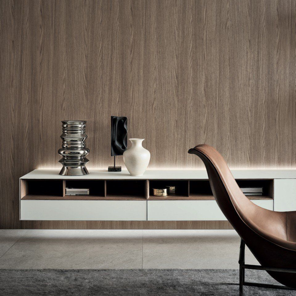 consolle bianca sospesa