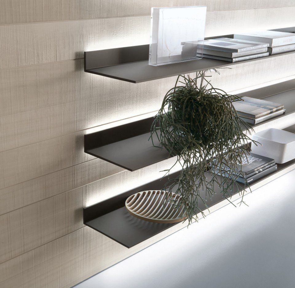 mensole grigie retroilluminate