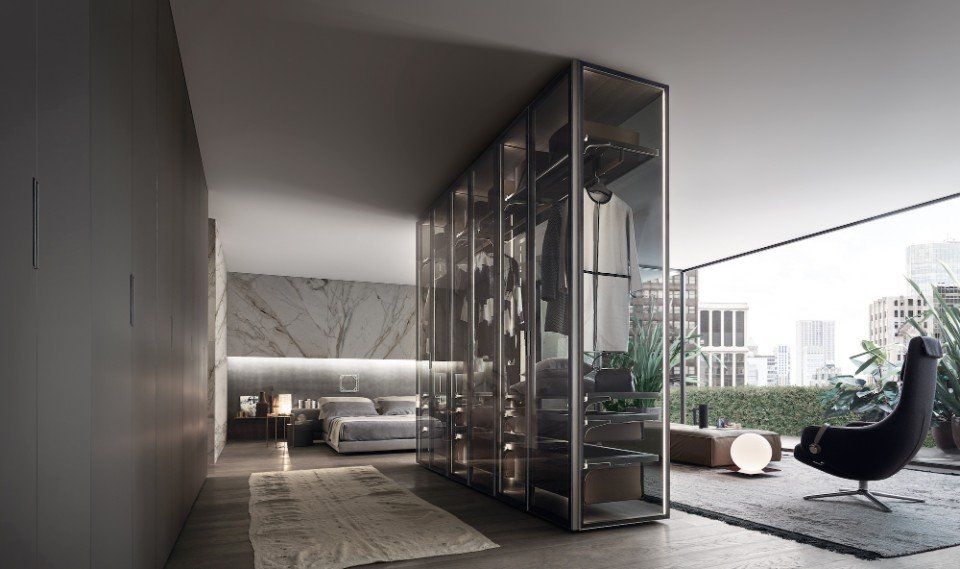 grande credenza in vetro