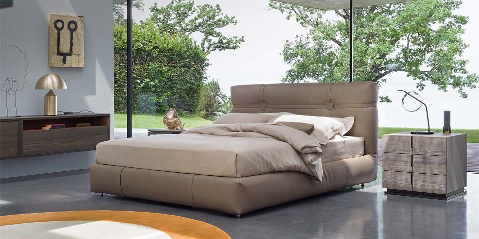 letto contenitore beige