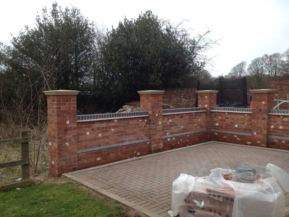 brick wall secirity fencing