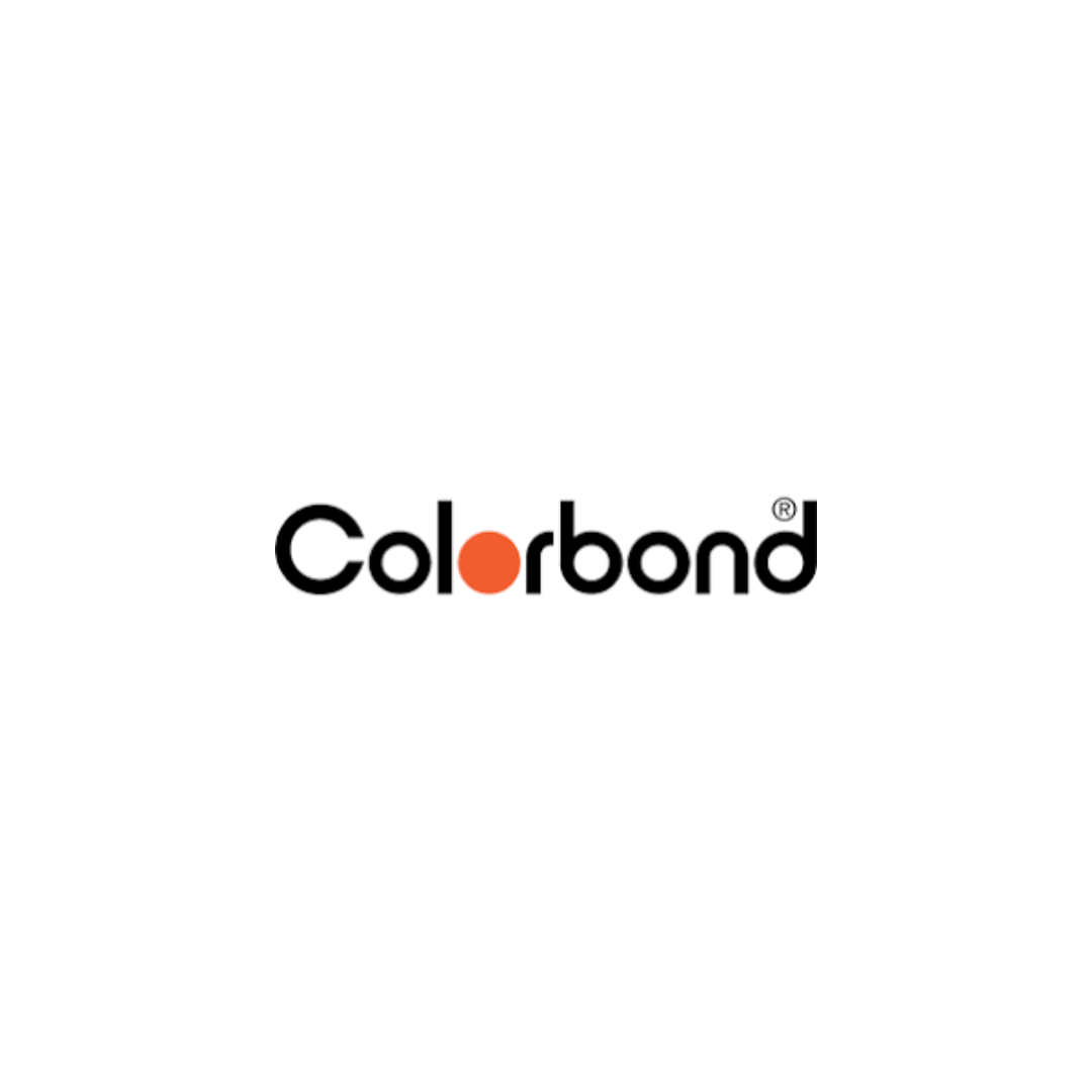 Colorbond logo: Black text with a small orange circle on white background.
