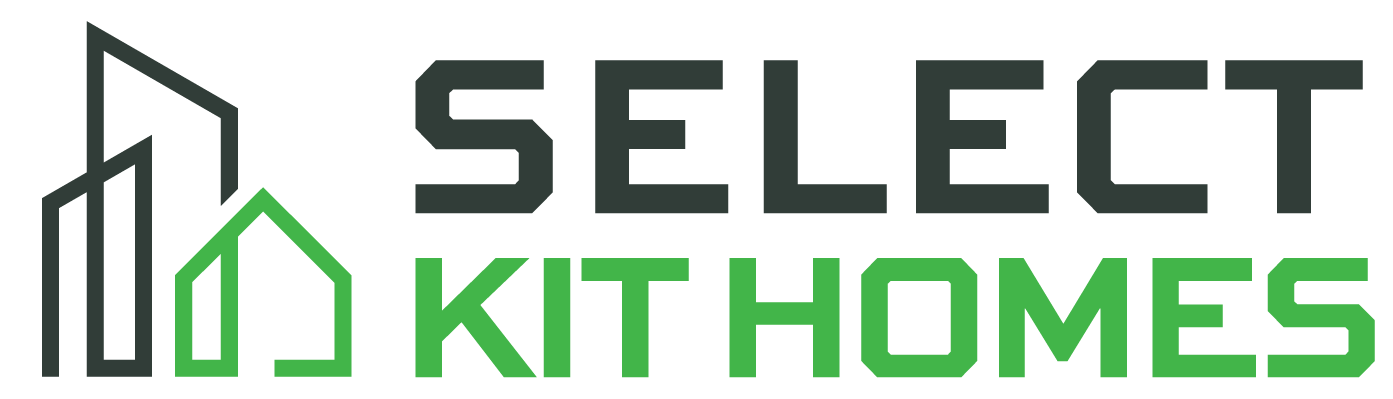 Logo with stylized building graphic and text