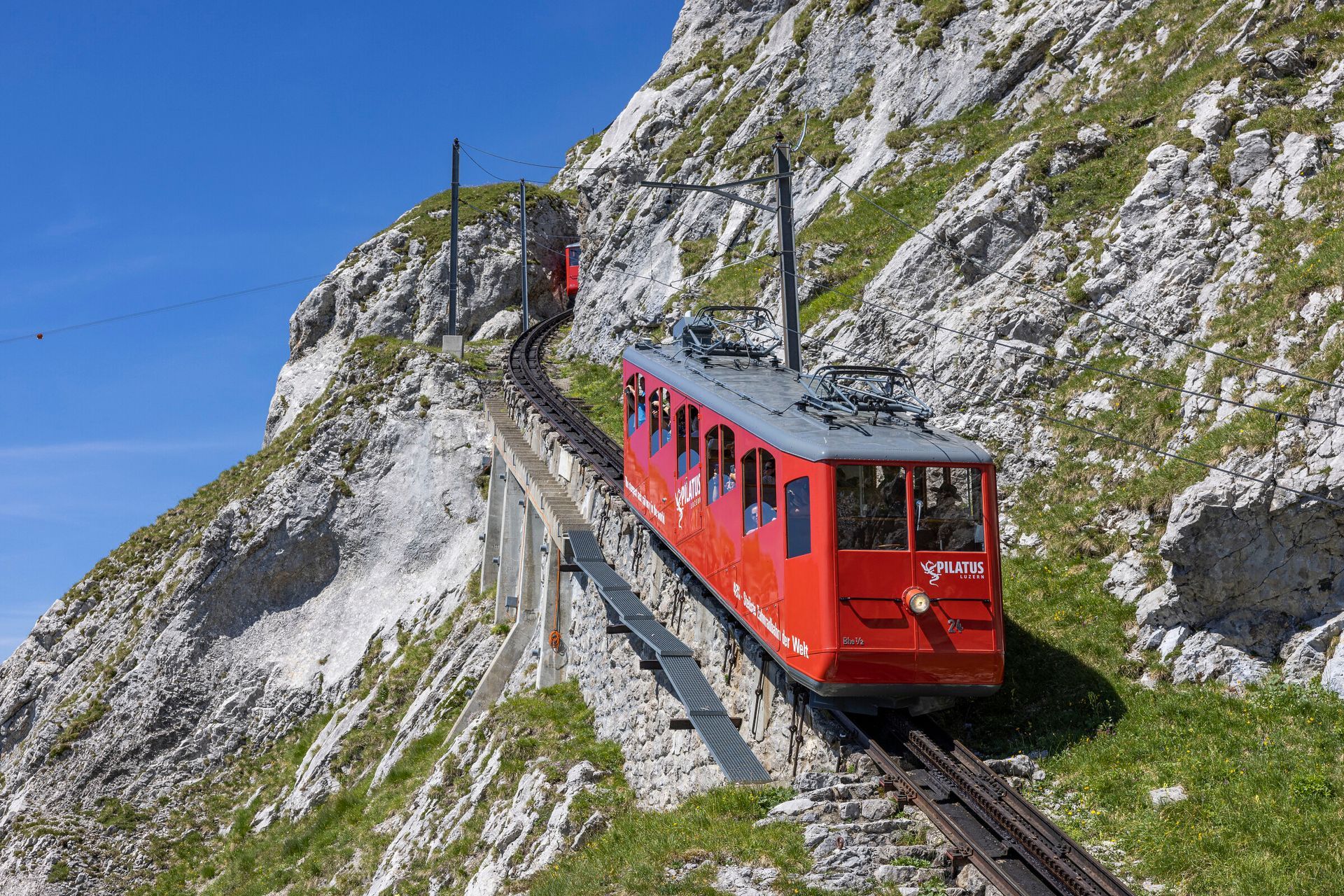 the steepest cogwheel train in the world