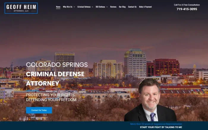 Criminal Defense Website Desktop Preview