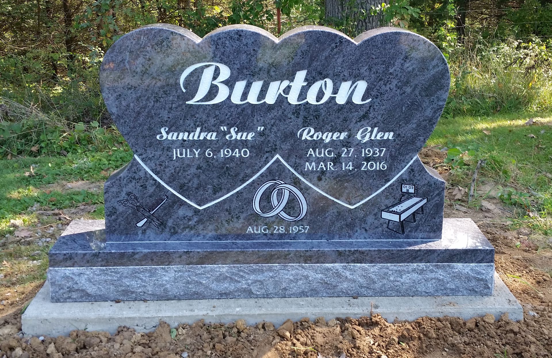 Burton Tombstone — Ottumwa, IA — Fuller Monument