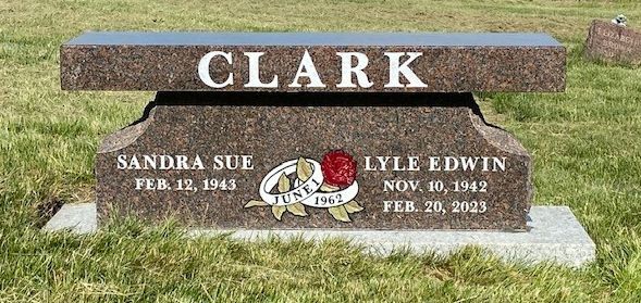 Clark Tombstone — Ottumwa, IA — Fuller Monument