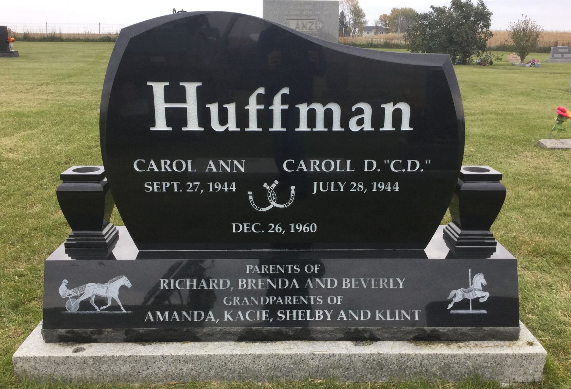 Newly Create Wheeler Gravestone — Ottumwa, IA — Fuller Monument
