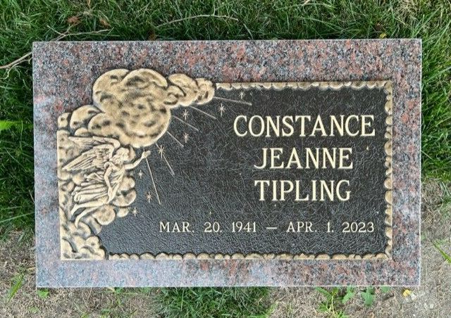 Constance Jeanne Tipling Gravestone — Ottumwa, IA — Fuller Monument