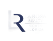 La Rosa Realty logo with a dark blue R and faint white text on a white background