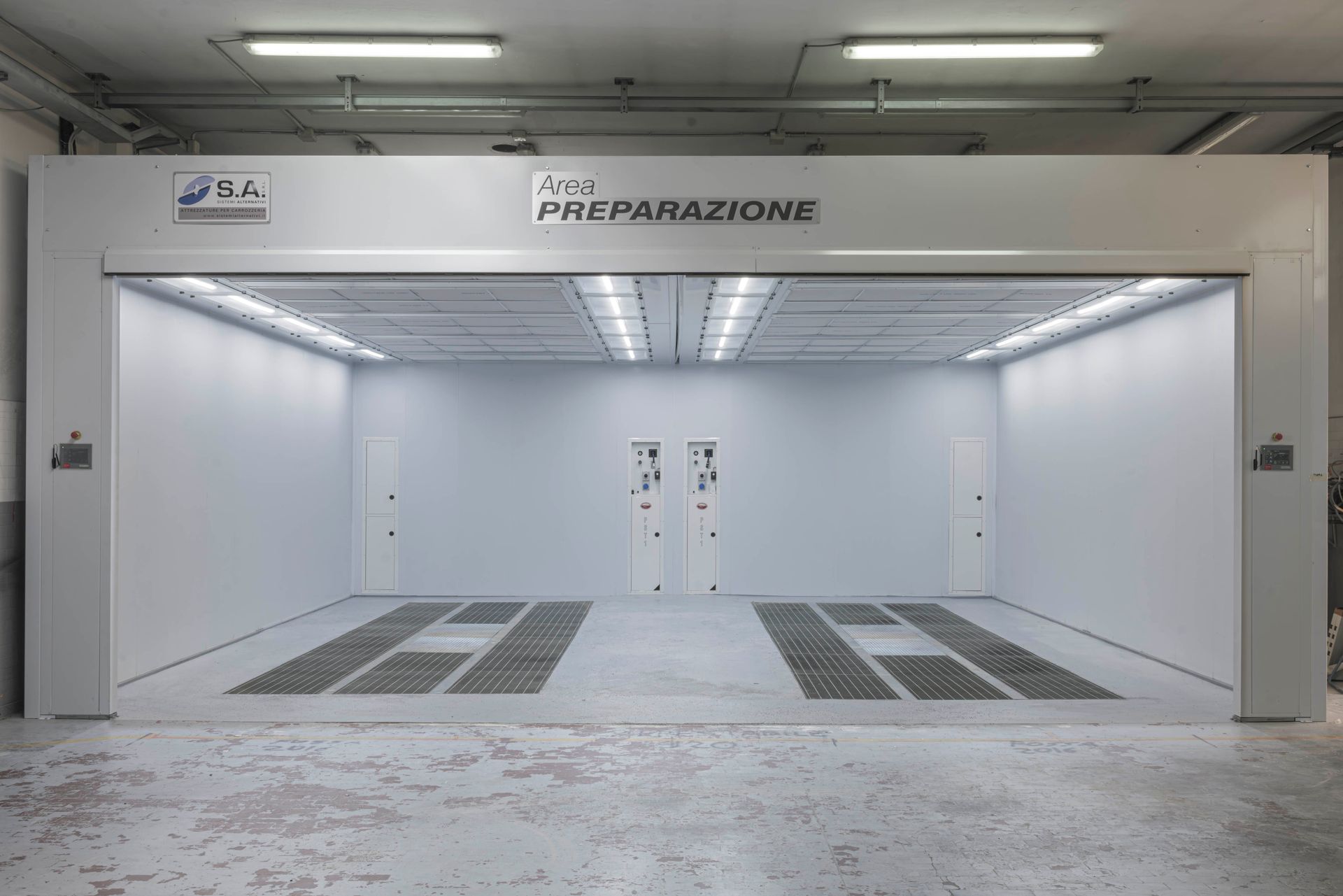 zona di preparazione per carrozzeria