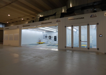 esterno cabina di verniciatura