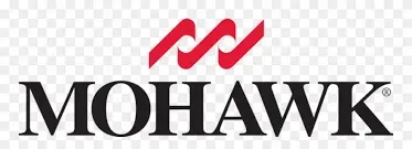The mohawk logo is black and red on a white background.