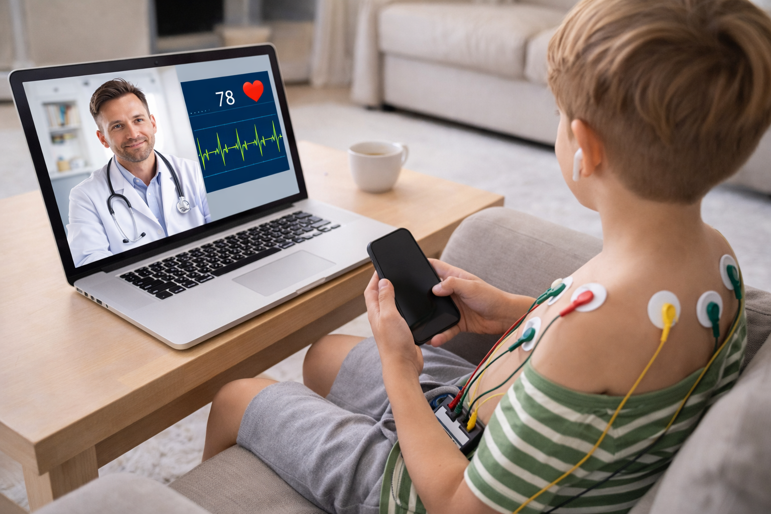 Uno schermo medico che mostra una mammografia accanto a un mammografo in una sala visite pulita e bianca.