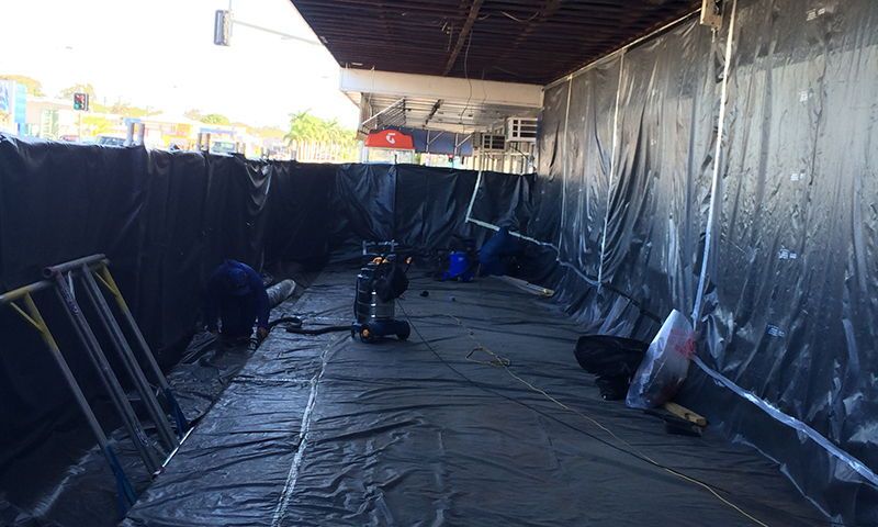 Commercial asbestos removal of shopfront