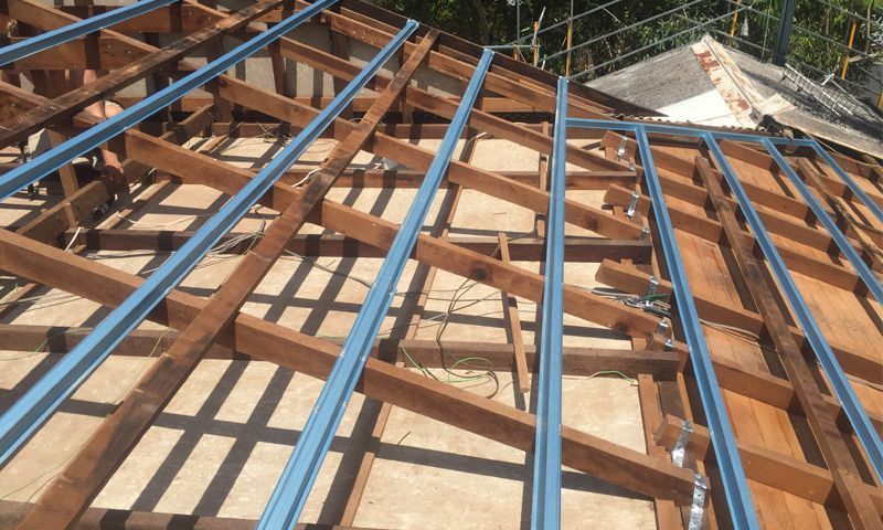Asbestos removal re-roof after decontamination