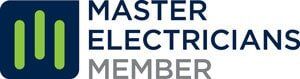 A master electricians member logo is shown on a white background.