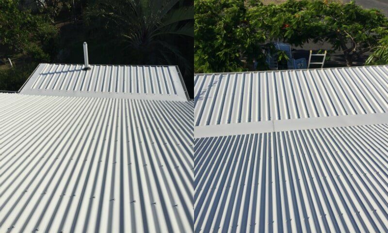 Pitched custom orb colorbond to trimdek roof
