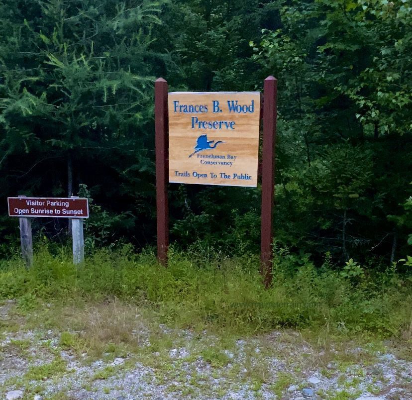 A sign that says frances b. wood preserve on it
