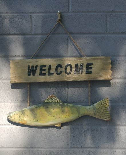 Welcome Sign with Fish