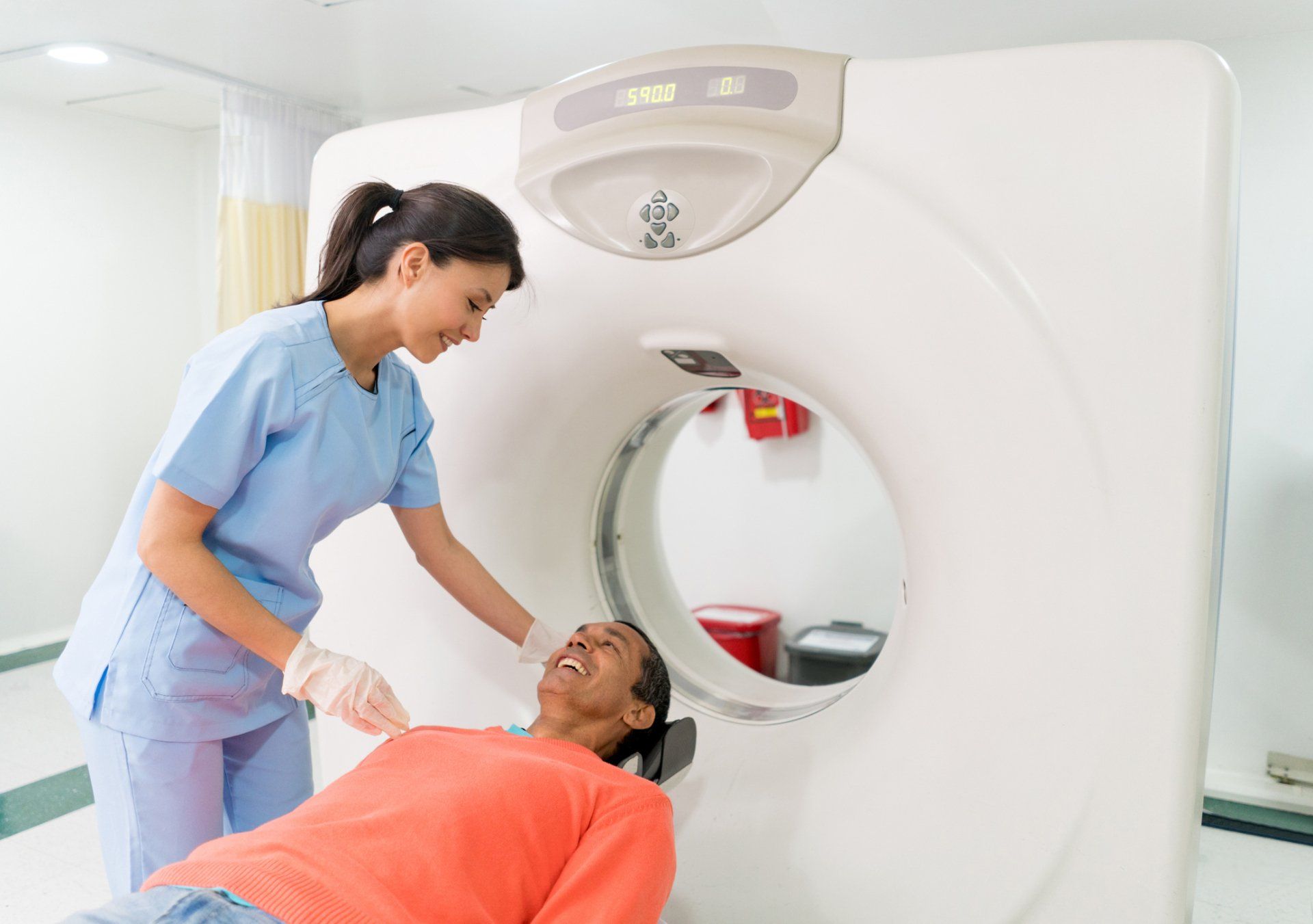 Patient getting a CT scan at the hospital — New Hartford, NY — Oxford Medical Imaging