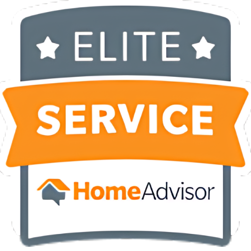 A sticker that says elite service home advisor on it.
